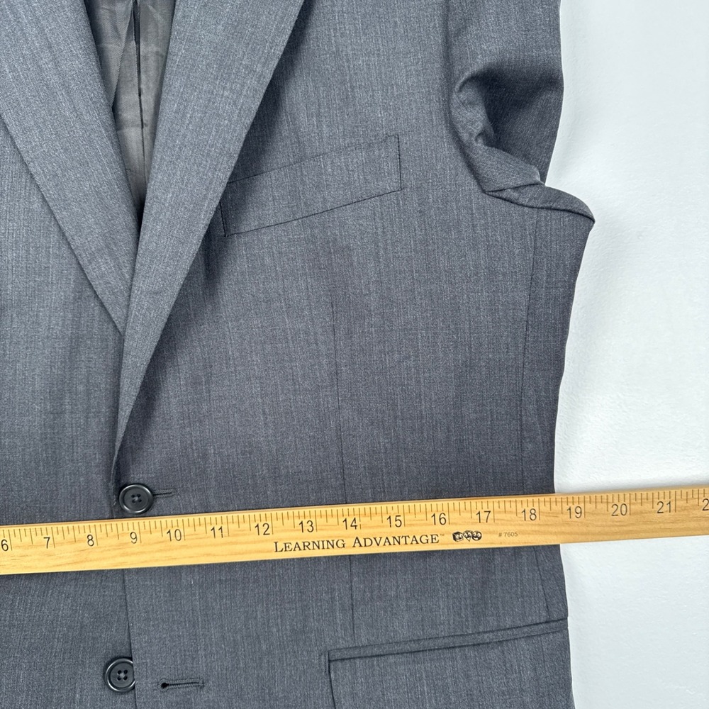 Saks Fifth Avenue Ermenegildo Zegna Wool Silk Blazer 40R Charcoal Made in Italy - Picture 9 of 11